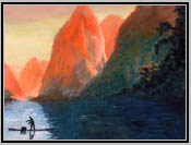 Fischer auf dem Li-Fluß